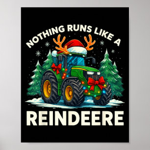 Póster Tractor Divertido De Navidad Nada Funciona Como Un