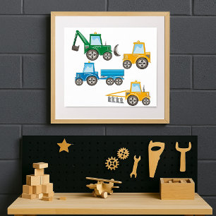 Póster Tractores Múltiples