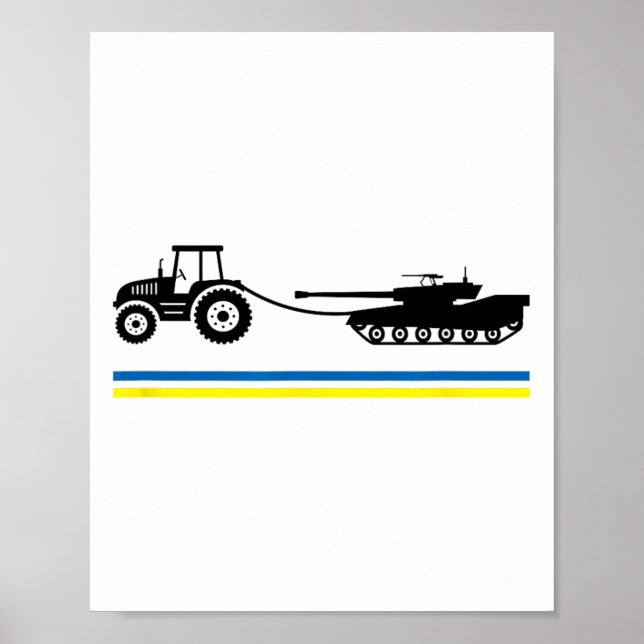 Póster Tractores Sobre Tanques Ucrania (Frente)