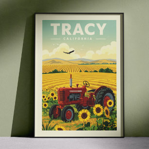 Póster Tracy California vintage