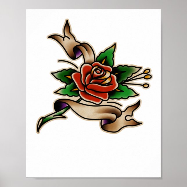 Póster Trad Tattoo 005 Calcomanía  (Frente)