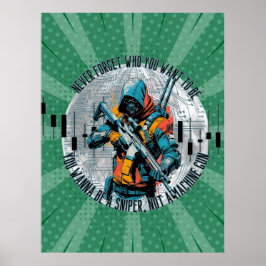 Póster Trade Motivation | Cyberpunk Sniper | Fantasy 