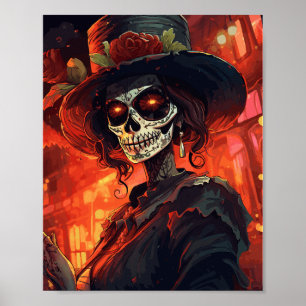 Póster Tradicional La Calavera Catrina