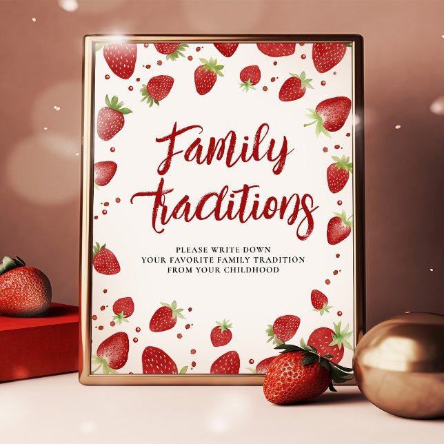 Póster Tradiciones familiares personalizadas Rótulos de f (Subido por el creador)
