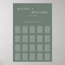 Póster Traditional Minimalist Simple Wedding Sage Green