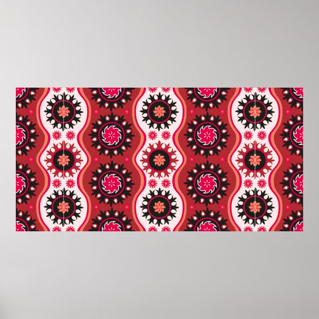 Póster Traditional seamless oriental ornament (Frente)