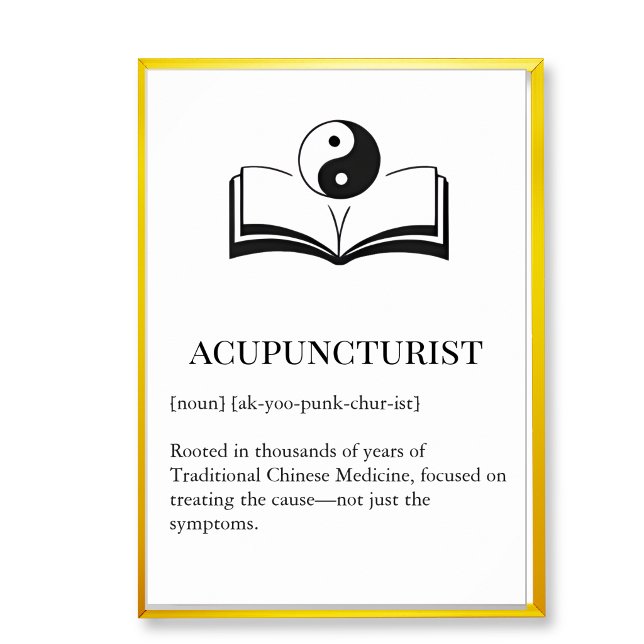 Póster Traditional TCM Wall Art for Acupuncturist (Acupucture clinic wall decor art,  acupuncture wall chart)