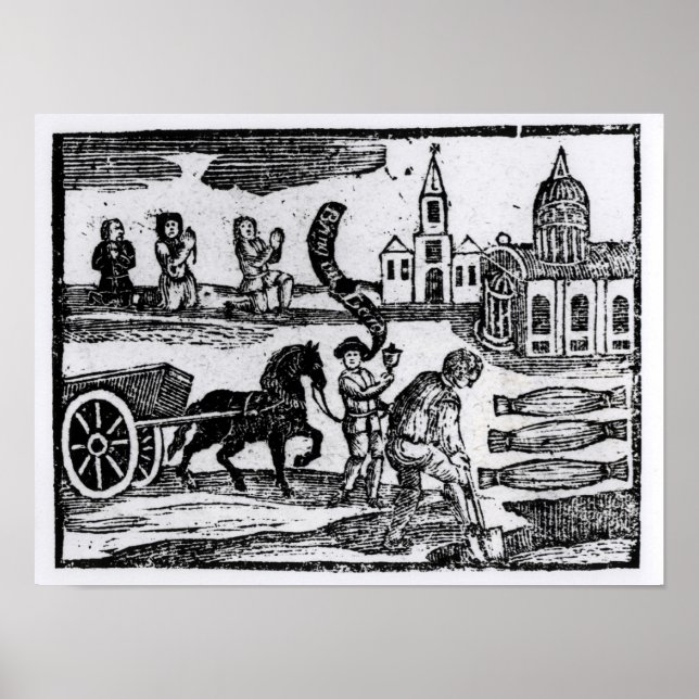 Póster Trae a tu muerto, la gran plaga de 1665 (Frente)