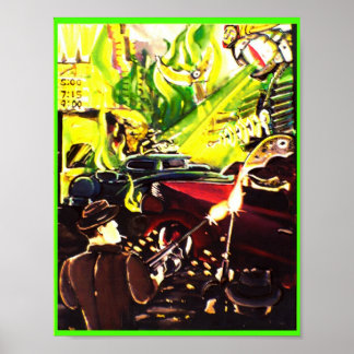 Póster traer a la turba