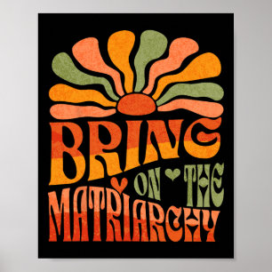 Póster Traer el blog feminista Retro Groovy sobre la Matr