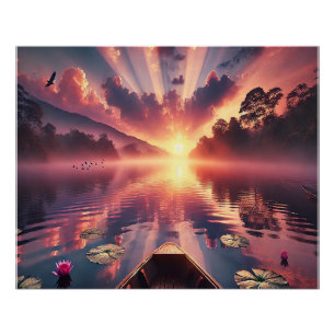 Póster 🌄 Traer la magia de la tranquilidad del atardecer