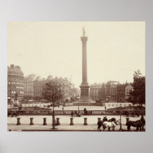 Póster Trafalgar Square, London (sepia photo)