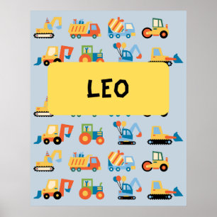 Póster Tráfico de construcción