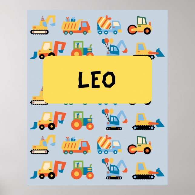 Póster Tráfico de construcción (Frente)