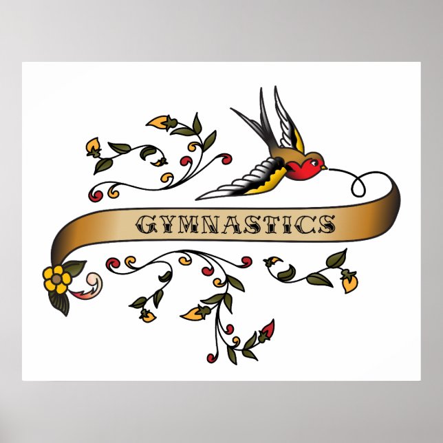 Póster Tragar y desplazar con gimnasia (Frente)