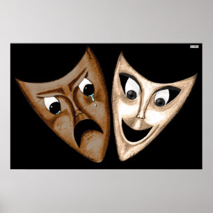 Póster Tragedia y comedia