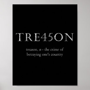 Póster Traición antitrump _ Tre45on Impeach con problemas