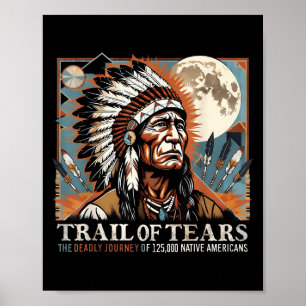 Póster Trail De Lágrimas Memorial Nativo Estadounidense