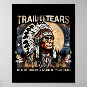 Póster Trail De Lágrimas Memorial Nativo Estadounidense