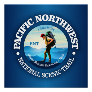 Póster Trail del noroeste del Pacífico (C)