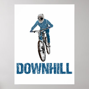 Póster Trail Mountain Biker Downhill