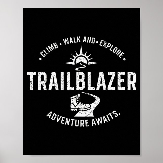Póster Trailblazer Adventure Awaits Hiking Climb Explore  (Frente)
