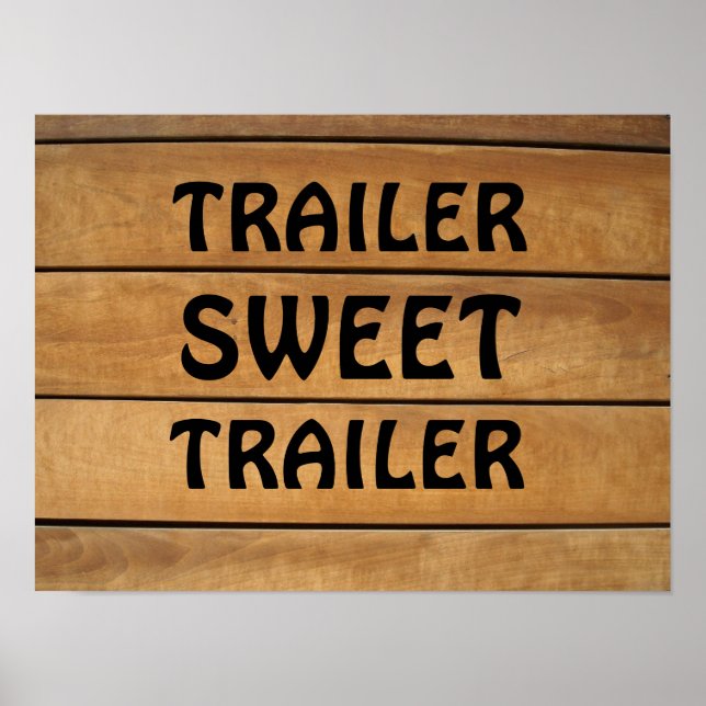 PÓSTER TRAILER TRAILER DULCE RÓTULO DE MADERA RÚSTICA (Frente)
