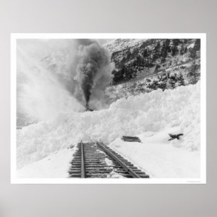 Póster Train Avalanche Alaska 1916