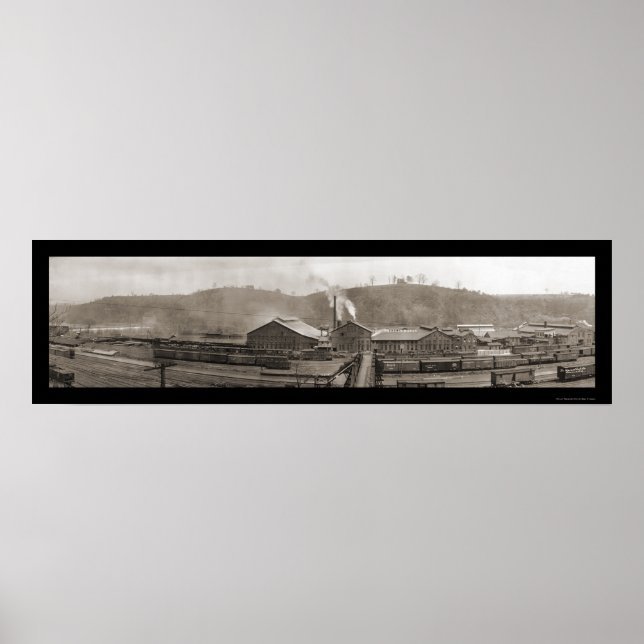 Póster Train Lynchburg VA Photo 1909 (Frente)