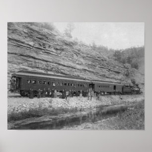 Póster Train on the Burlington and Missouri