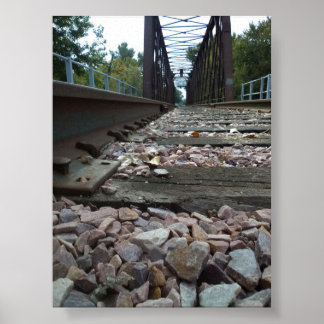 Póster Train Track Low Angle View