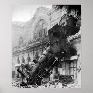 Póster Train Wreck at Montparnasse