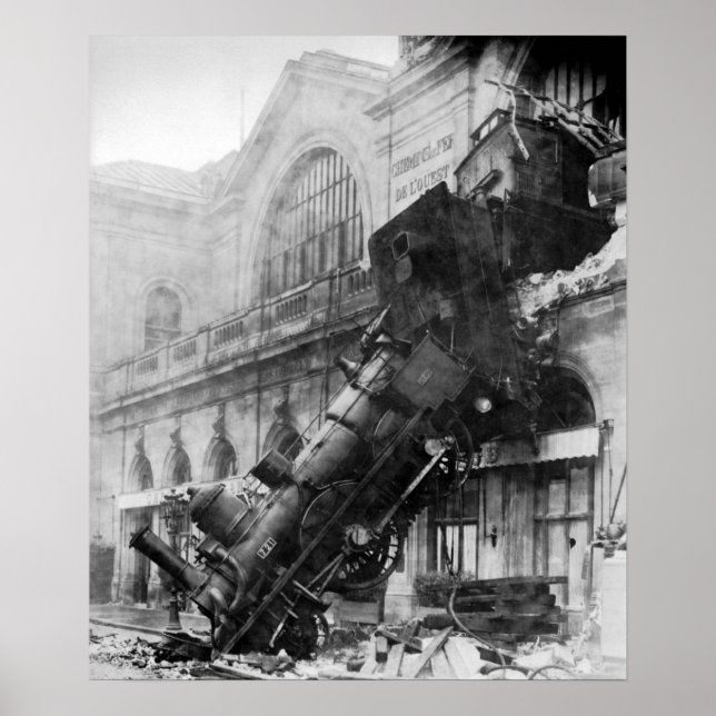 Póster Train Wreck at Montparnasse (Frente)