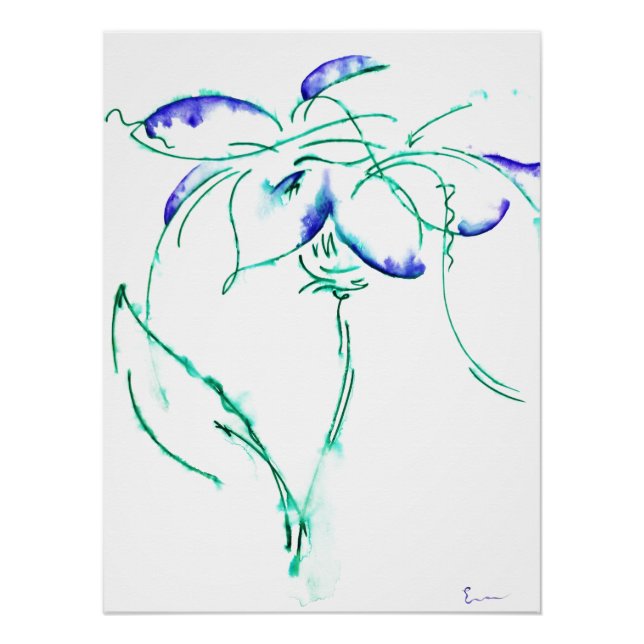 Póster Traits pluvieux (Anverso)