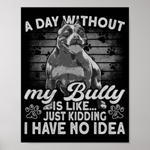 Póster Traje de animal de peluche Bully Tbull perro Bully
