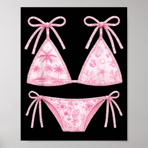 Póster Traje de baño coqueto de verano para mujeres