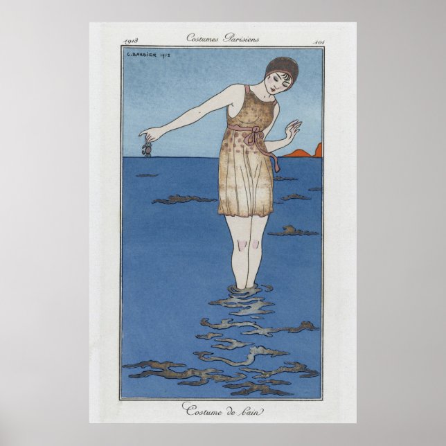 Póster traje de baño parisino (Frente)