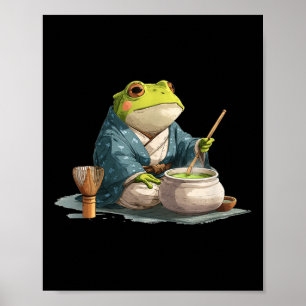 Póster Traje De Ceremonia De Té Japonesa Para La Rana Y J