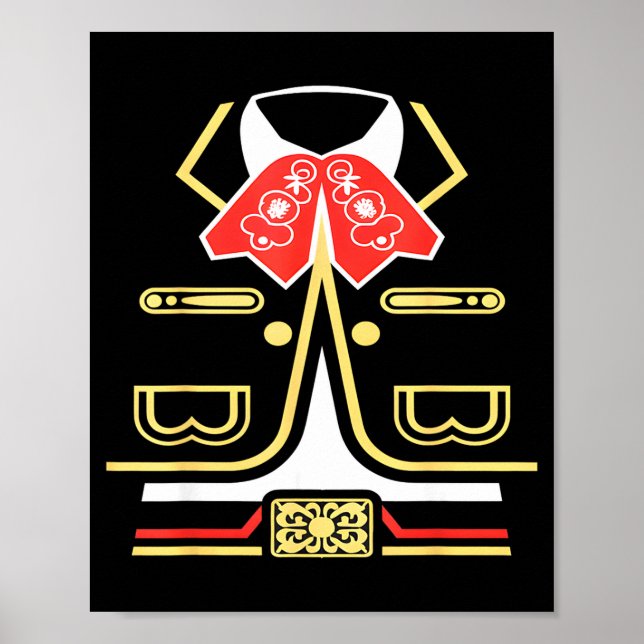 Póster traje de charro cinco de mayo de mariachi mexicano (Frente)