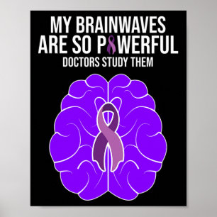 Póster Traje de Conciencia de Epilepsia Mis Ondas Cerebra