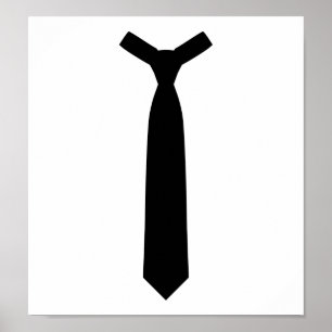 Póster Traje de corbata negro