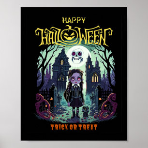 Póster Traje De Disfraces De Halloween De Miércoles Para 