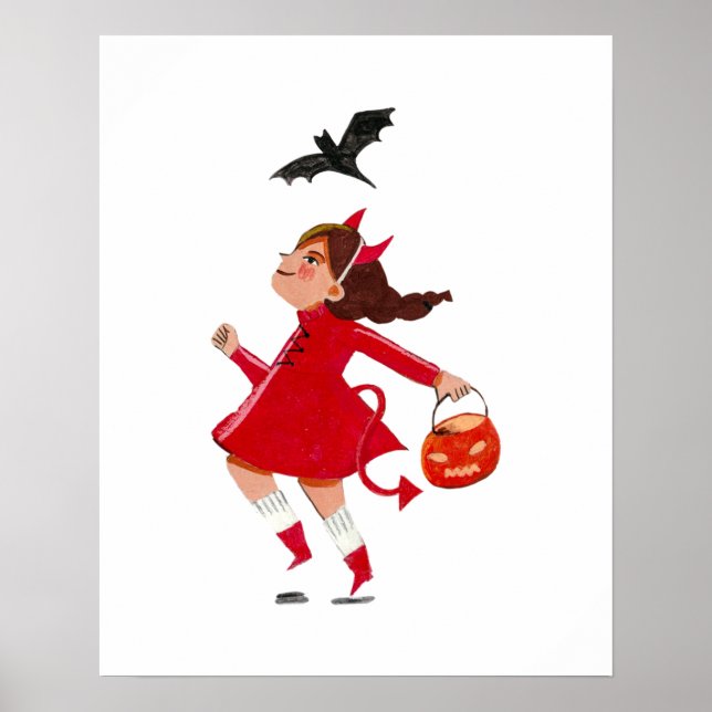 Póster Traje de disfraces para niños de Halloween y desfi (Frente)