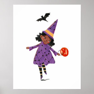 Póster Traje de disfraces para niños de Halloween y desfi