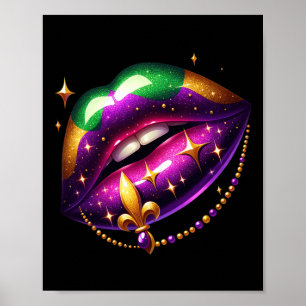 Póster Traje de disfraz de Mardi Gras para hombres y muje