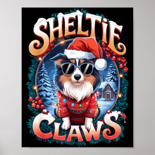 Póster Traje de dueño de Shetland Sheepdog Garras Sheltie