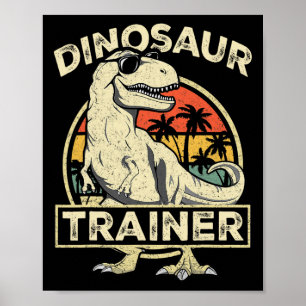 Póster Traje de entrenador de dinosaurios de Halloween Re