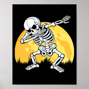 Póster Traje de esqueleto Dabbing Dab Dance Hombres Niños