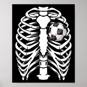 Póster Traje de esqueleto de rayos X de fútbol para hombr