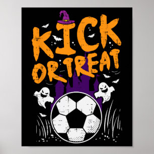 Póster Traje de fútbol de Halloween para patear o tratar